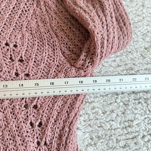 Lucky Brand Sweater Women's Small Mauve Pink Boho Minimalist Pullover - Picture 5 of 8